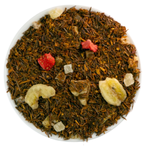 Photo d'un rooibos, présentée sur un fond blanc. Parfait en accompagnement d'un bon petit déjeune ou d'une pause goûter.