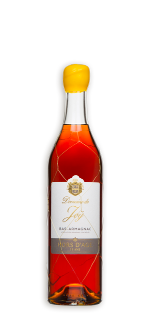 Photo d'une bouteille d'armagnac, présentée sur un fond blanc. Parfait en accompagnement d'un apéritif.