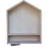 Photo d'une étagère maison en bois, présentée sur un fond blanc.