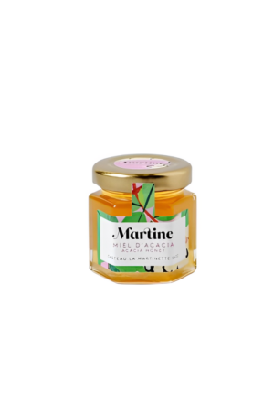 Photo d'un pot de miel, présentée sur un fond blanc.