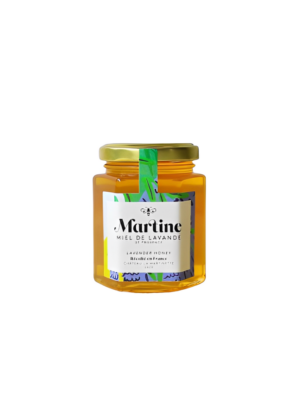 Photo d'un pot de miel, présentée sur un fond blanc.