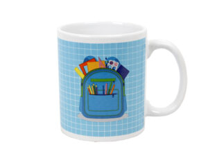 Photo d'un mug, présentée sur un fond blanc.
