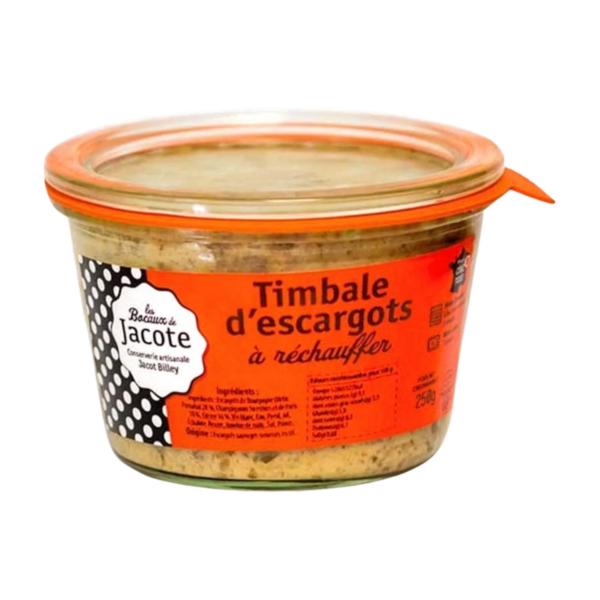 Photo d'une timbale, présentée sur un fond blanc.