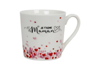 Photo d'un mug, présentée sur un fond blanc.