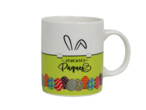 Photo d'un mug, présentée sur un fond blanc.