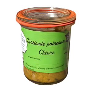 Photo d'une tartinade, présentée sur un fond blanc. Parfait en accompagnement d'un apéritif.