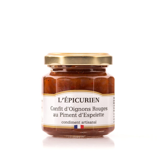 Photo d'un confit, présenté sur un fond blanc. Parfait en accompagnement d'un foie gras.