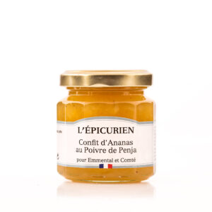 Photo d'un confit, présenté sur un fond blanc.