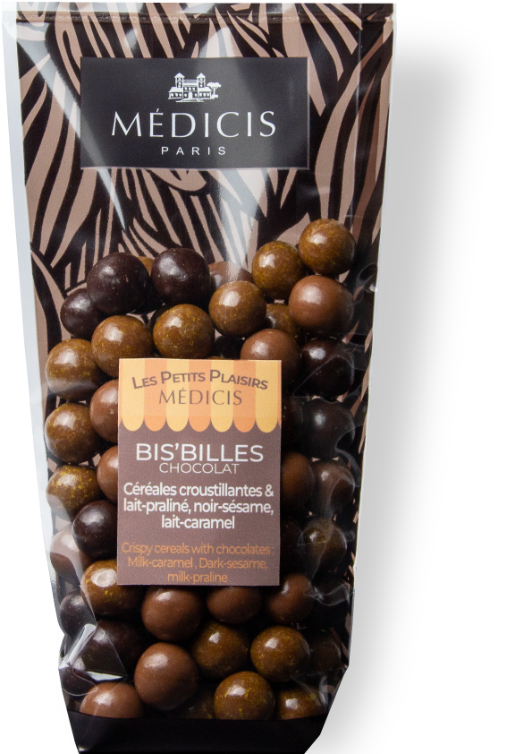 Photo d'un paquet de chocolat, présentée sur un fond blanc.