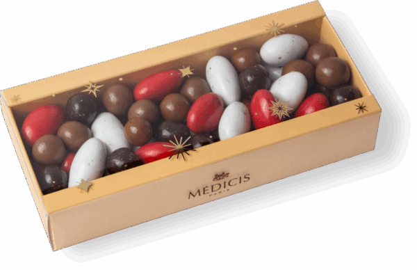 Photo d'un paquet de chocolat, présentée sur un fond blanc.