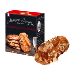 Photo d'un paquet de biscuit croquant, présentée sur un fond blanc.