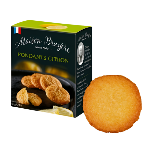 Photo d'un paquet de biscuit fondant, présentée sur un fond blanc.