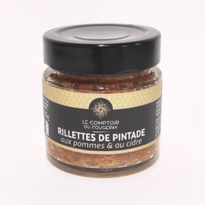 Photo d'une rillette, présentée sur un fond blanc. Parfait en accompagnement d'un apéritif.