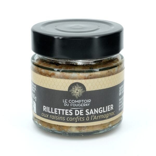 Photo d'une rillette, présentée sur un fond blanc. Parfait en accompagnement d'un apéritif.