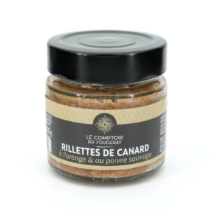 Photo d'une rillette, présentée sur un fond blanc. Parfait en accompagnement d'un apéritif.