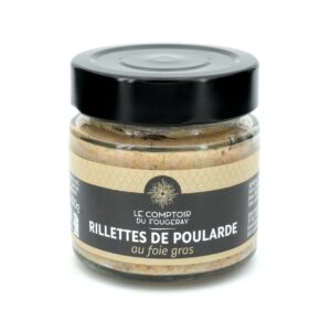 Photo d'une rillette, présentée sur un fond blanc. Parfait en accompagnement d'un apéritif.