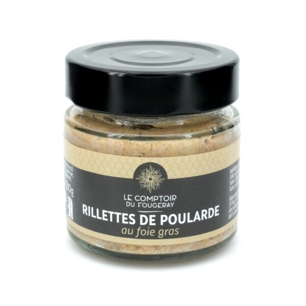 Photo d'une rillette, présentée sur un fond blanc. Parfait en accompagnement d'un apéritif.