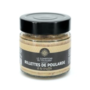 Photo d'une rillette, présentée sur un fond blanc. Parfait en accompagnement d'un apéritif.