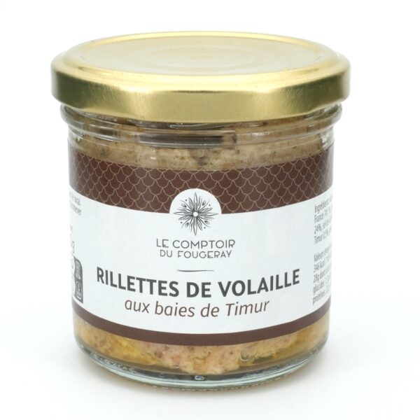 Photo d'une rillette, présentée sur un fond blanc. Parfait en accompagnement d'un apéritif.