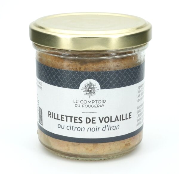 Photo d'une rillette, présentée sur un fond blanc. Parfait en accompagnement d'un apéritif.