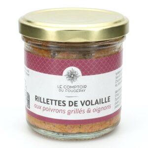 Photo d'une rillette, présentée sur un fond blanc. Parfait en accompagnement d'un apéritif.