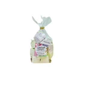 Photo d'un sachet de guimauve, présentée sur un fond blanc.