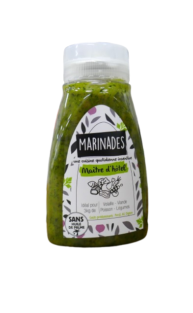 Photo d'un squeezer de marinade, présenté sur un fond blanc.